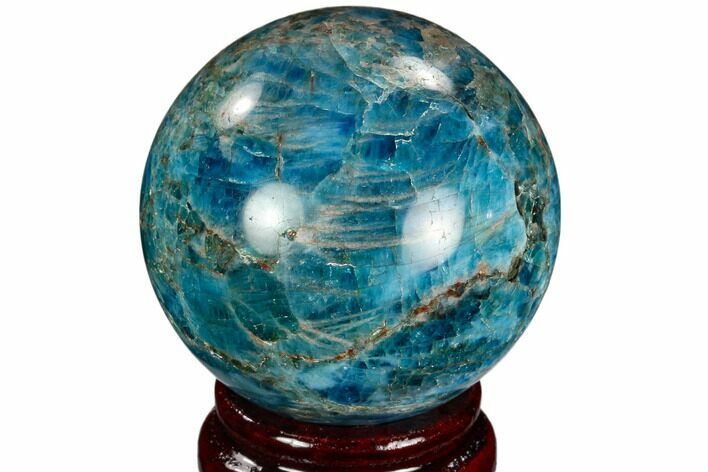 Bright Blue Apatite Sphere - Madagascar #121841